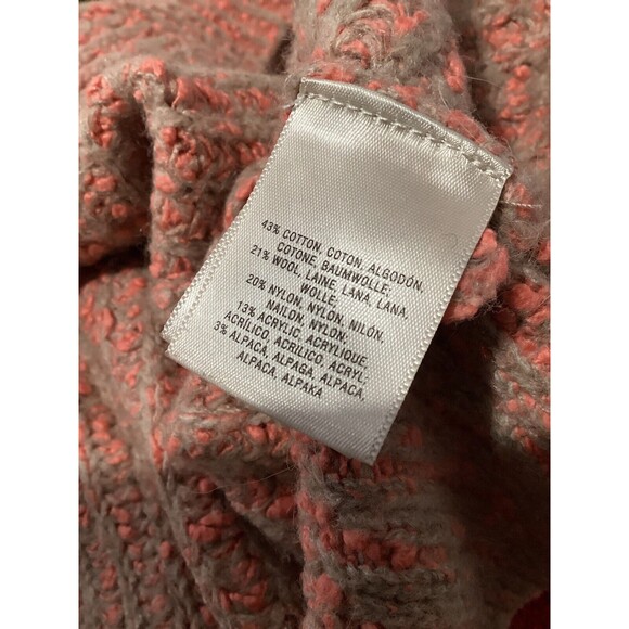 Moth Pink Knit Chunky Knit Pullover Sweater Side Zipper M Wool Blend - Picture 6 of 6